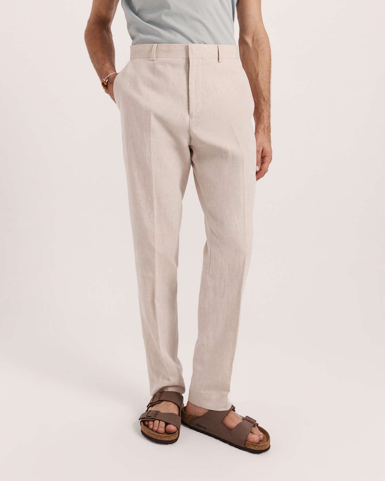 Elias Linen Cotton Pant in OATMEAL
