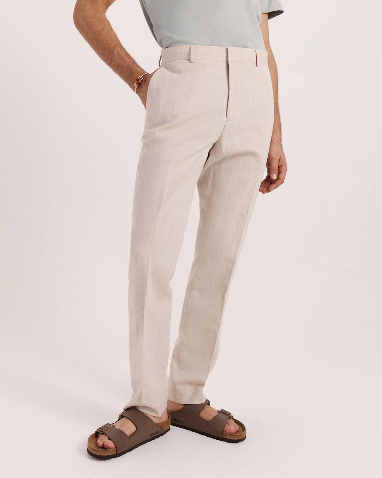 Elias Linen Cotton Pant in OATMEAL