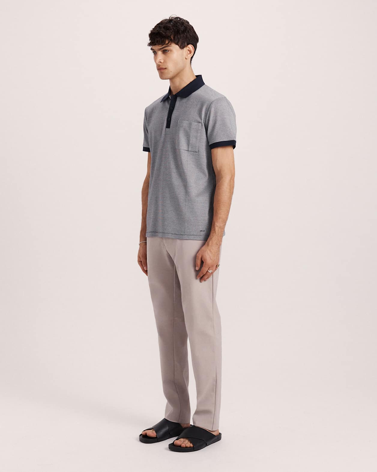 Phoenix Cotton Polo in NAVY
