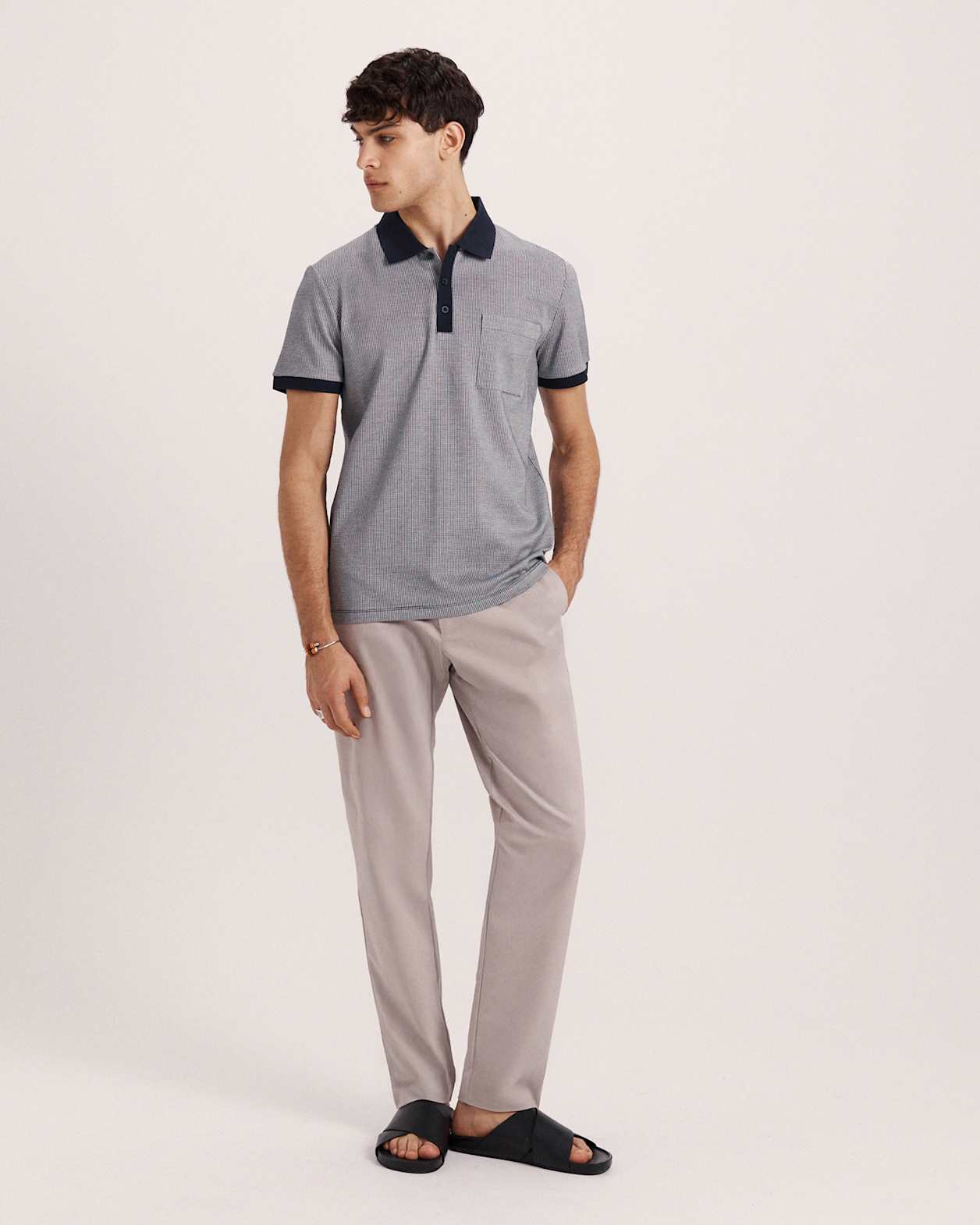 Phoenix Cotton Polo in NAVY