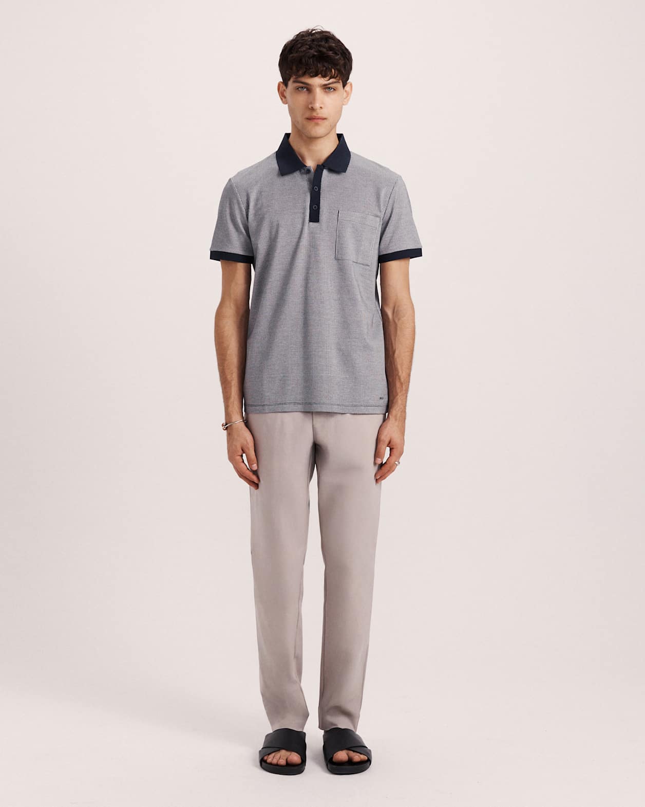 Phoenix Cotton Polo in NAVY