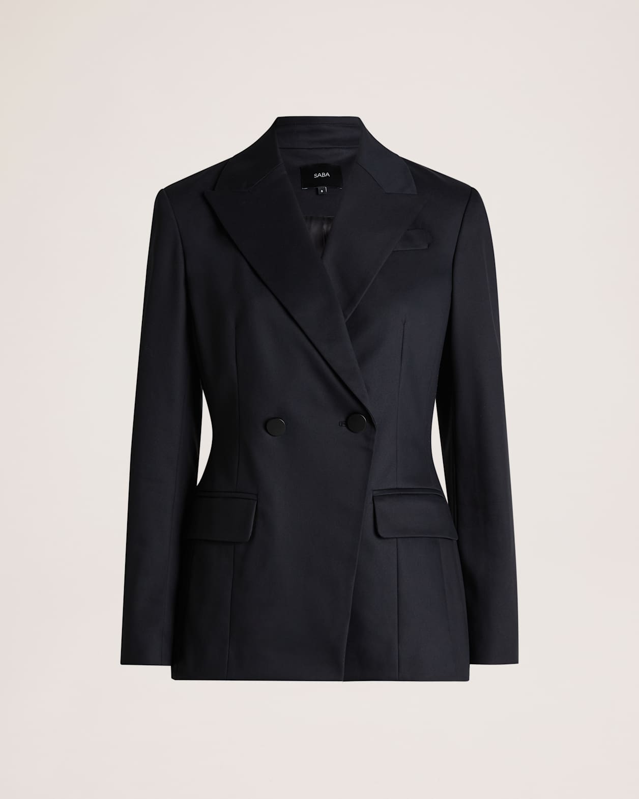 Tia Double Breasted Blazer in BLACK