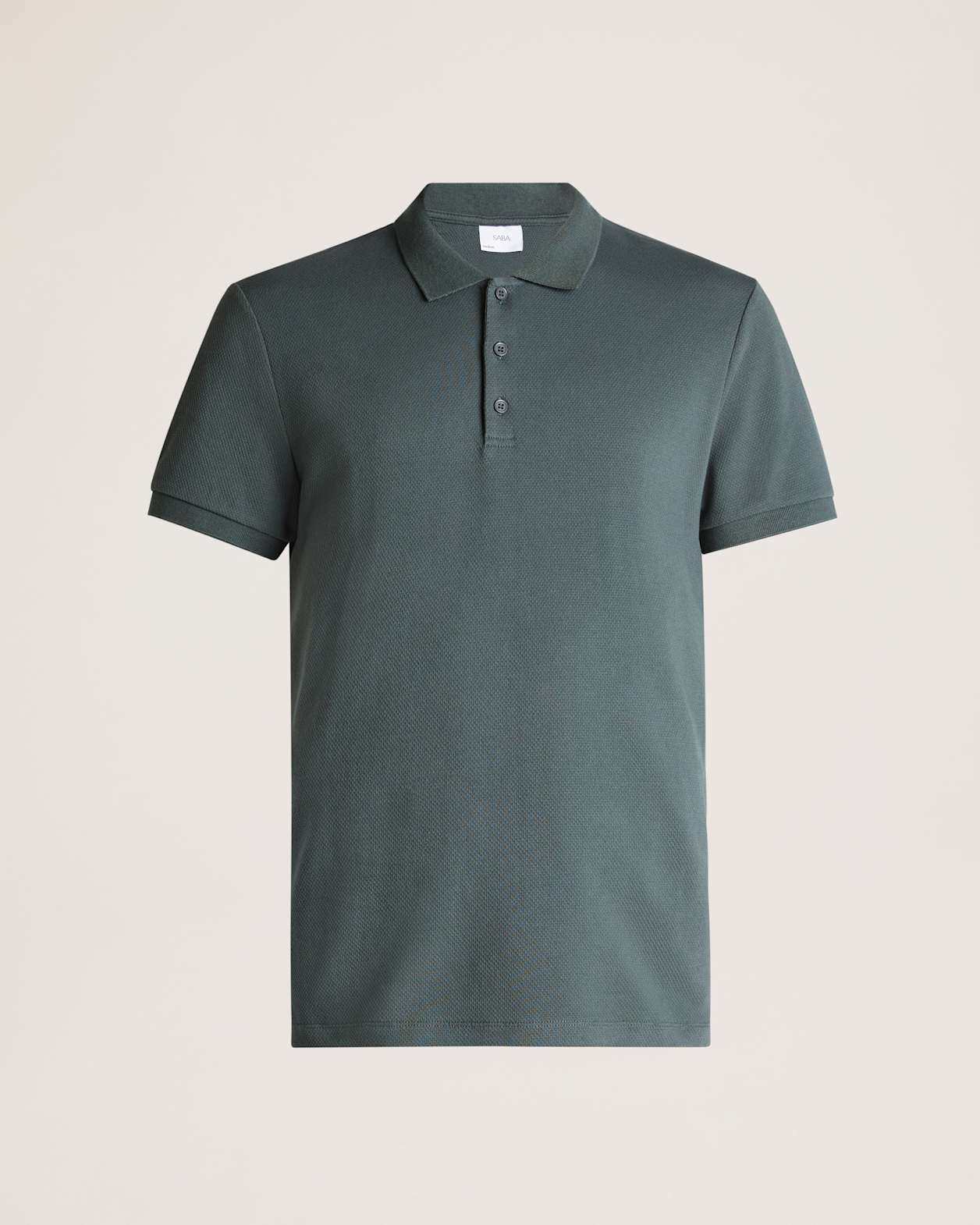 Kane Cotton Blend Waffle Polo in GREEN