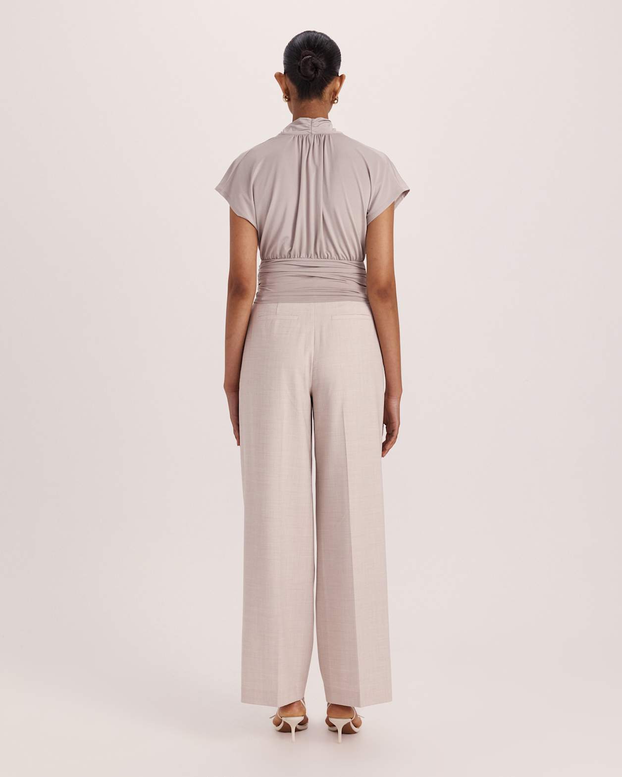Sophie Wrap Top in BARLEY