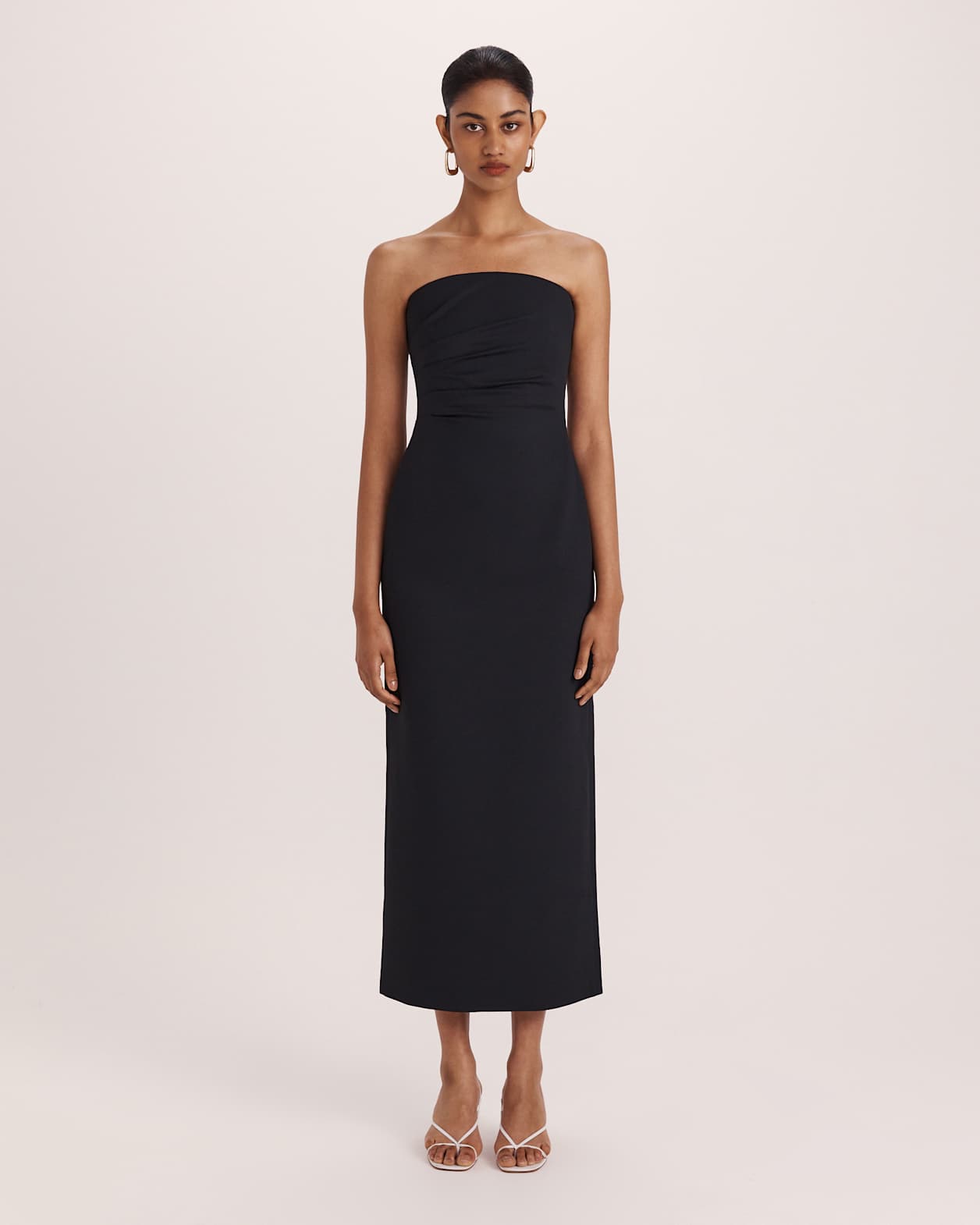 Dharma Column Dress in BLACK