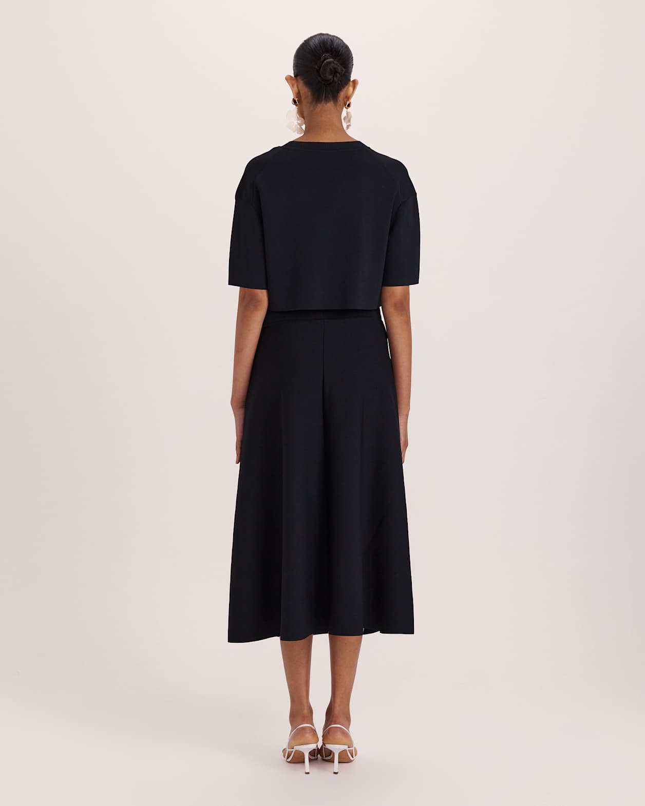 Mia Milano Knit Shell Top in BLACK
