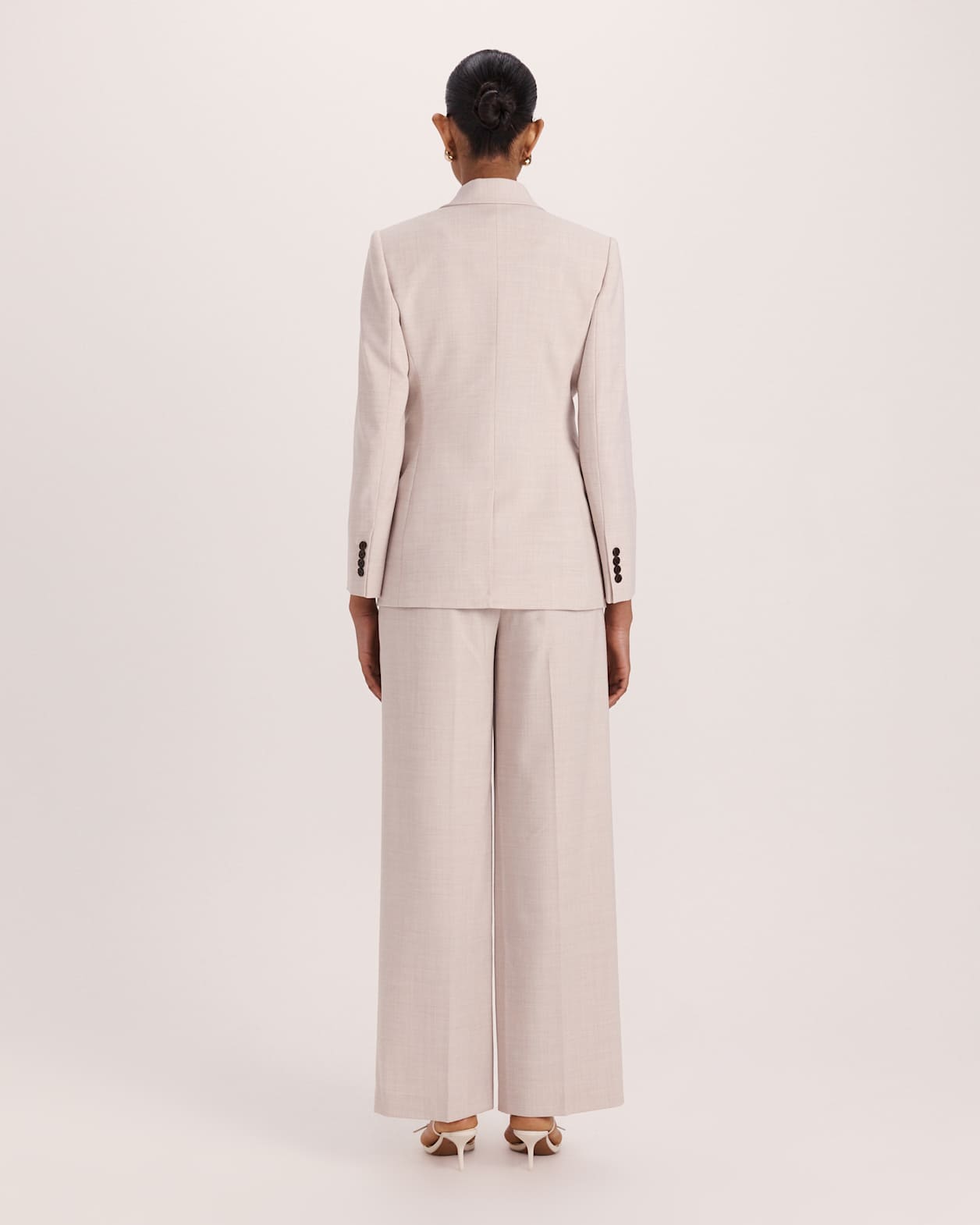 Celeste Wool Classic Blazer in OATMEAL MELANGE