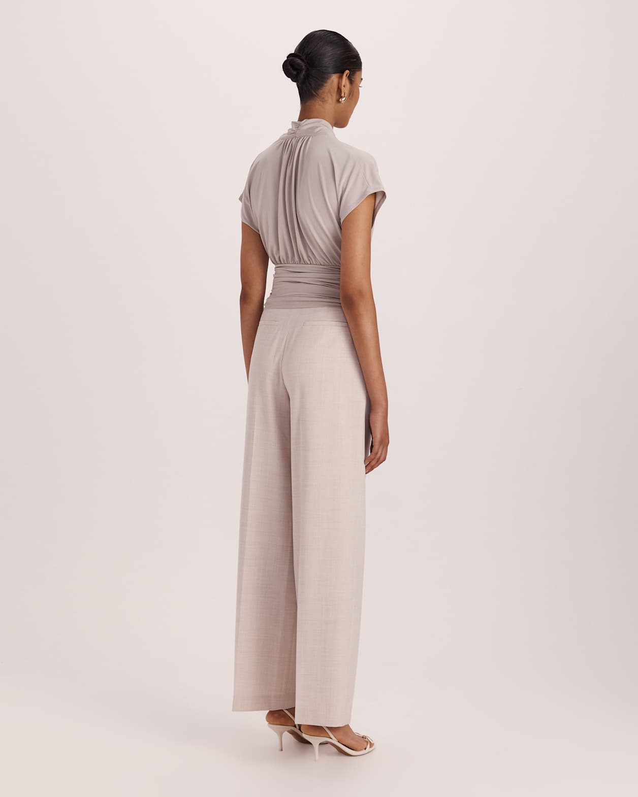 Sophie Wrap Top in BARLEY