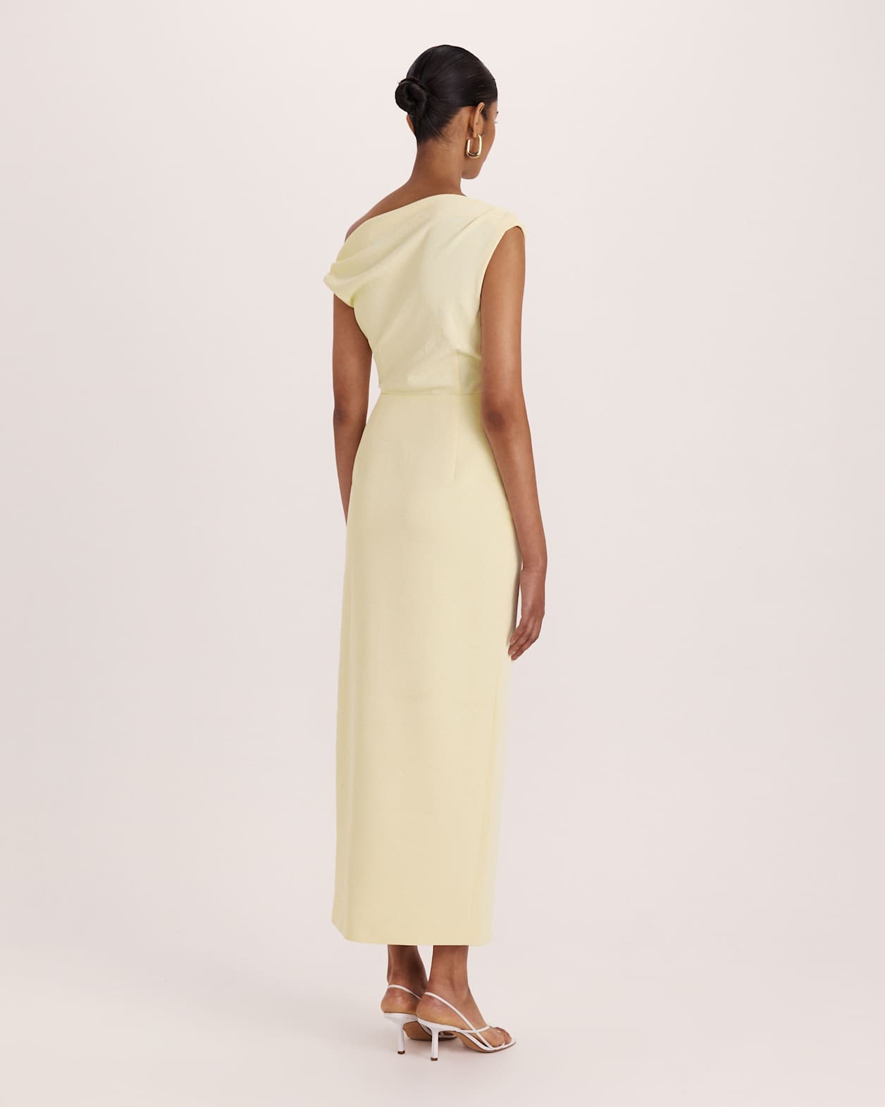 Dharma Off Shoulder Dress in BUTTER