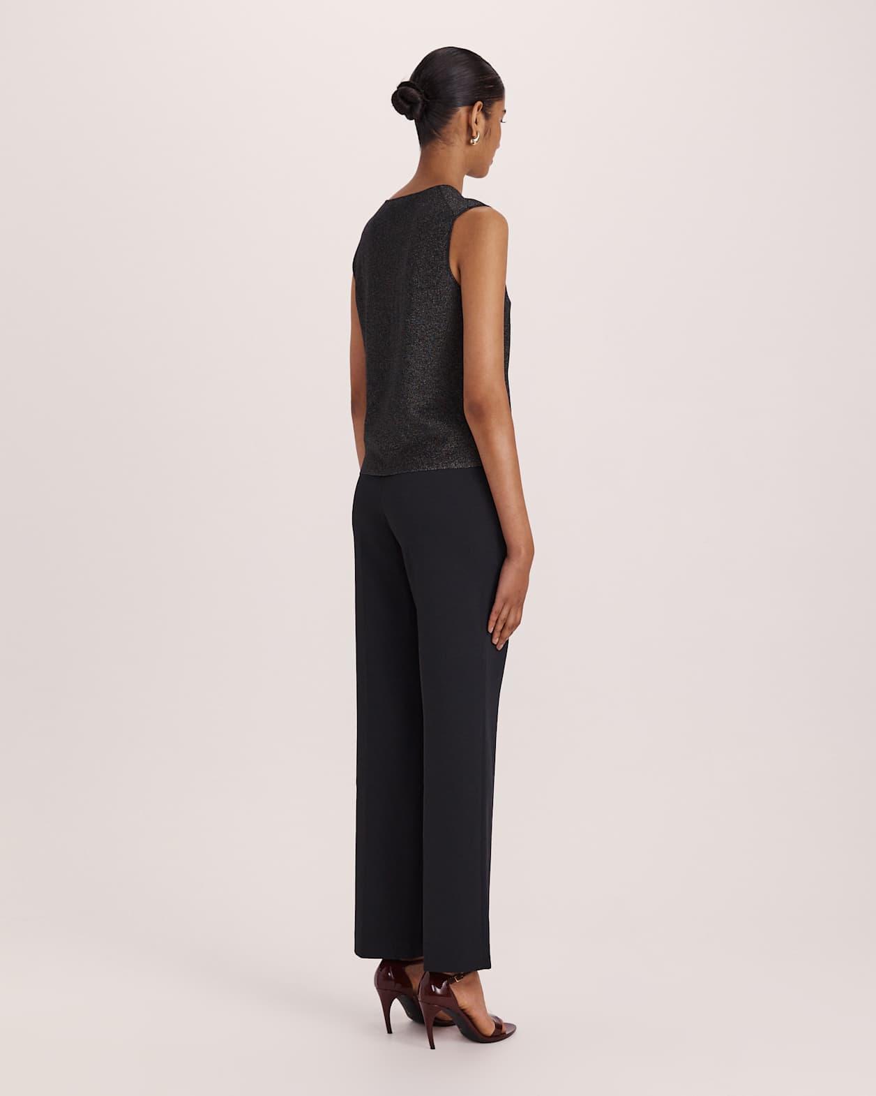 Shaila Sparkling Knit Vest in BLACK/GOLD