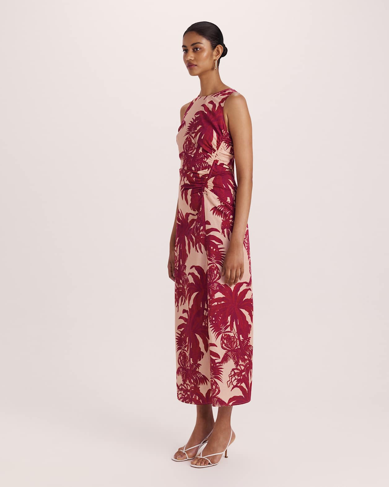 Brielle Midi Dress in RED MULTI