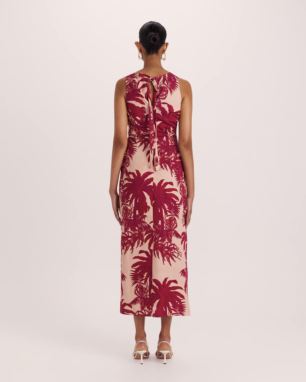 Brielle Midi Dress in RED MULTI