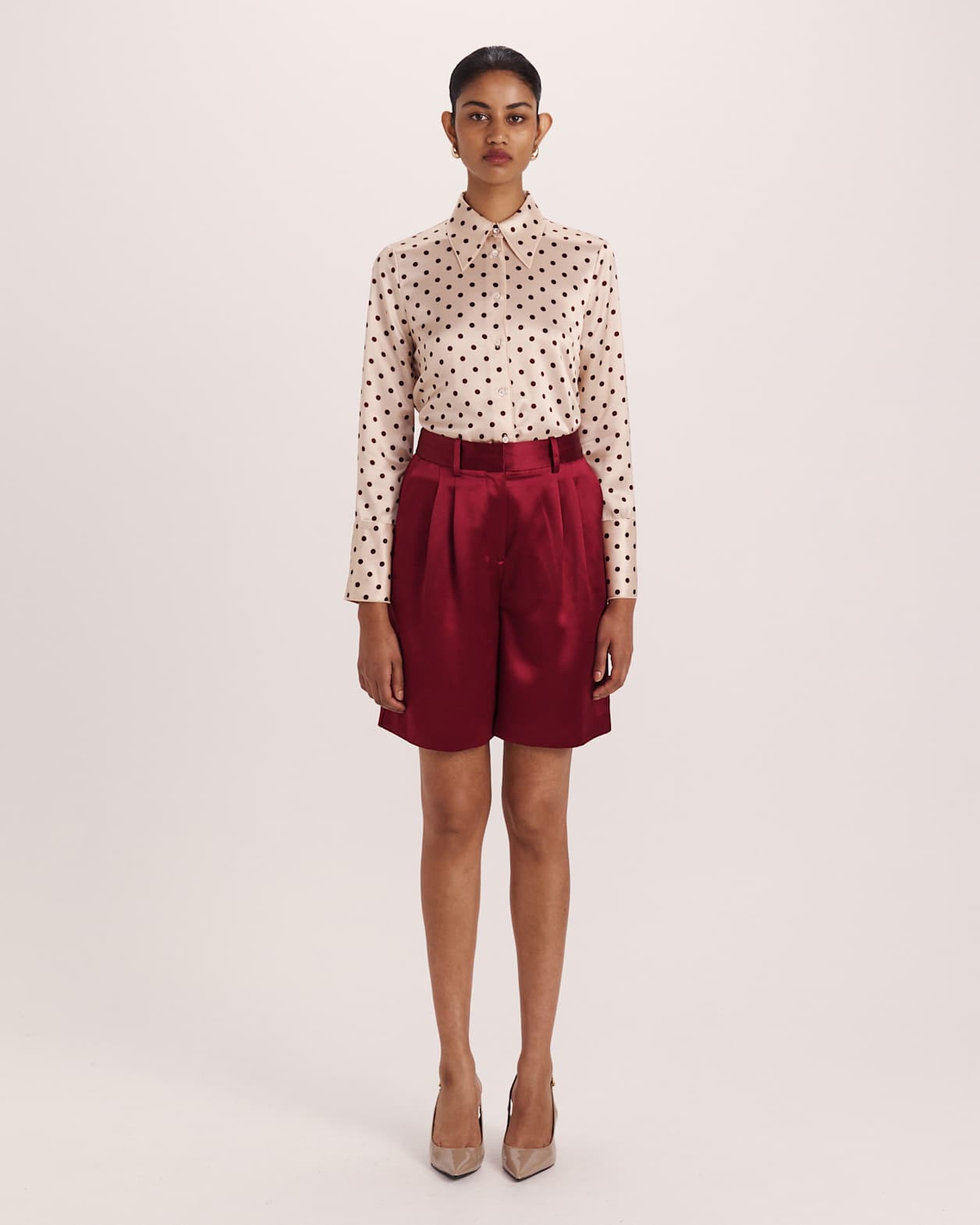 Tilda Spot Shirt in RED MULTI