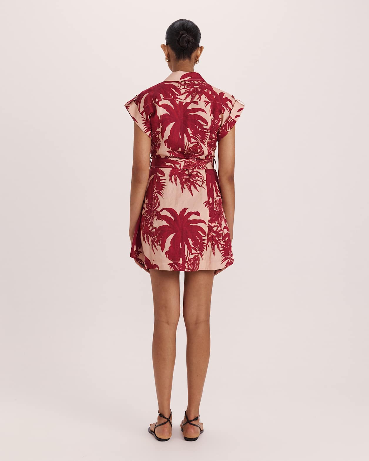 Brielle Shirt Dress in RED MULTI