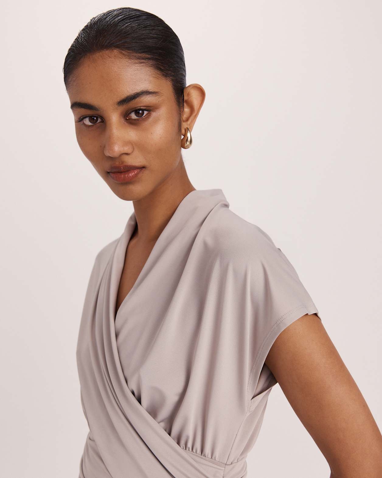 Sophie Wrap Top in BARLEY