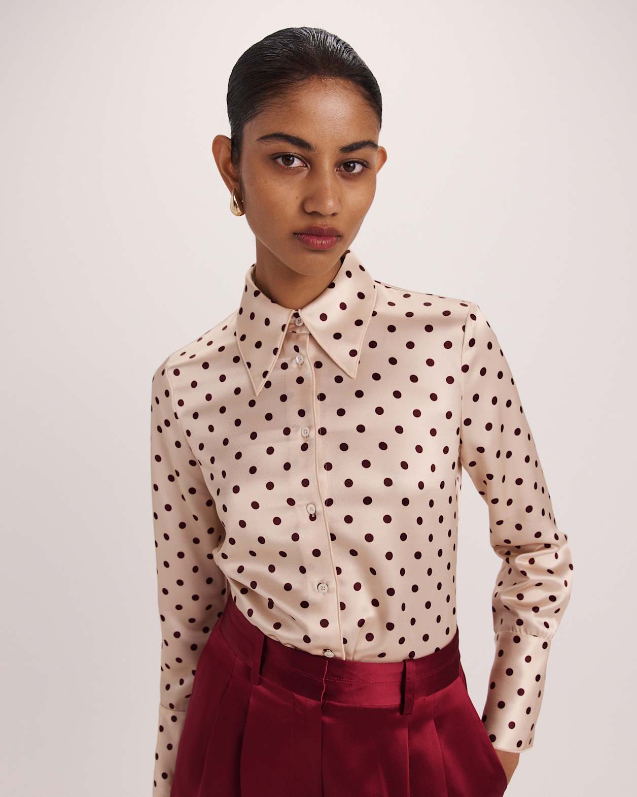 Tilda Spot Shirt in RED MULTI