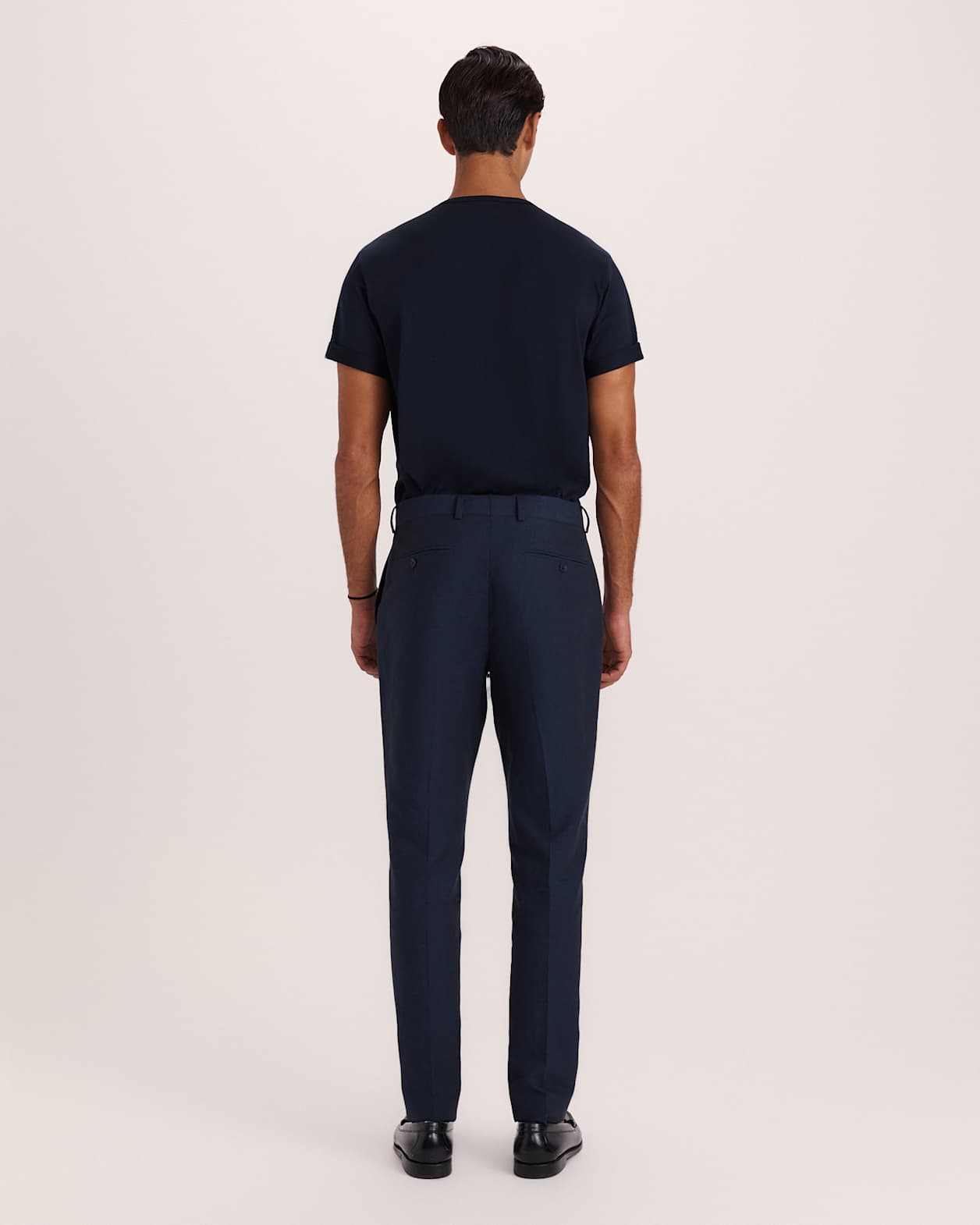 Elias Linen Cotton Pant in NAVY