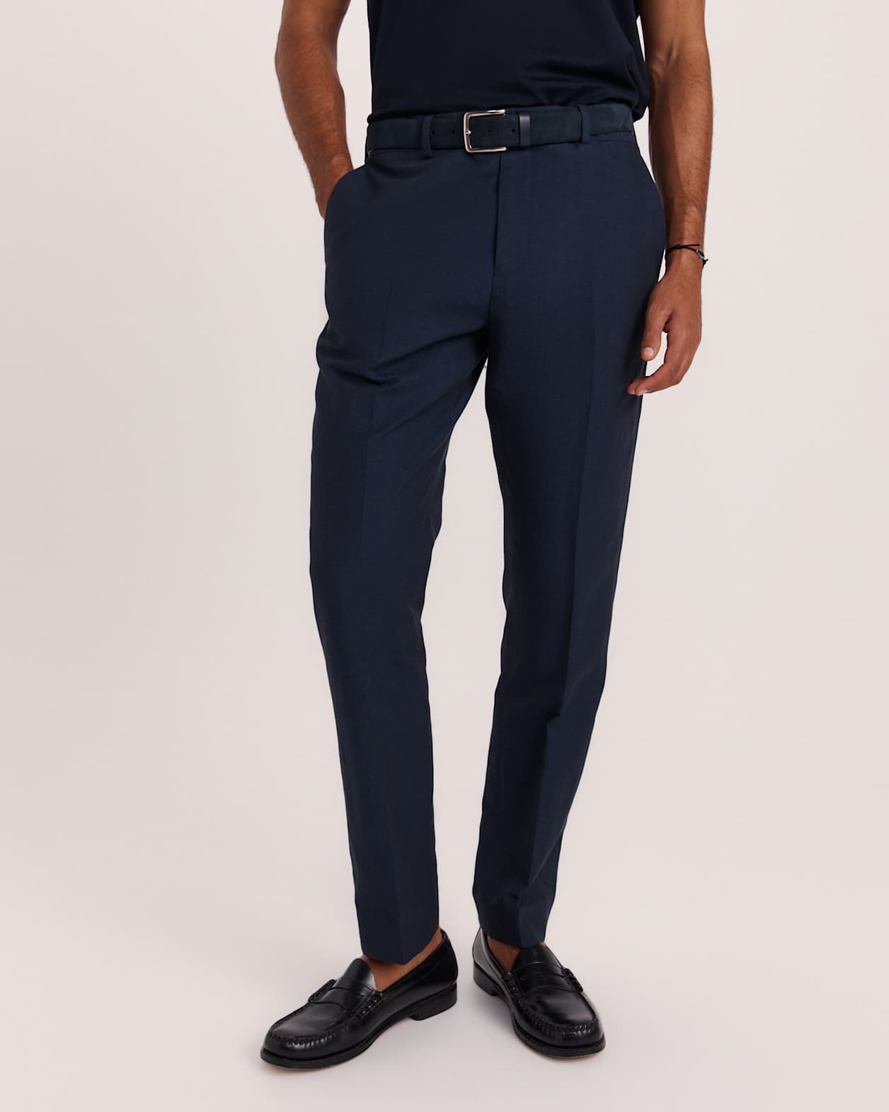 Elias Linen Cotton Pant in NAVY