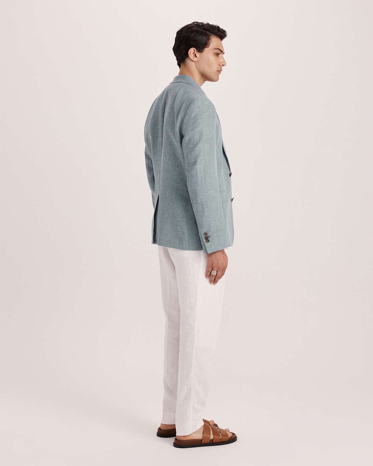 Corfu Textured Item Blazer in LIGHT GREEN