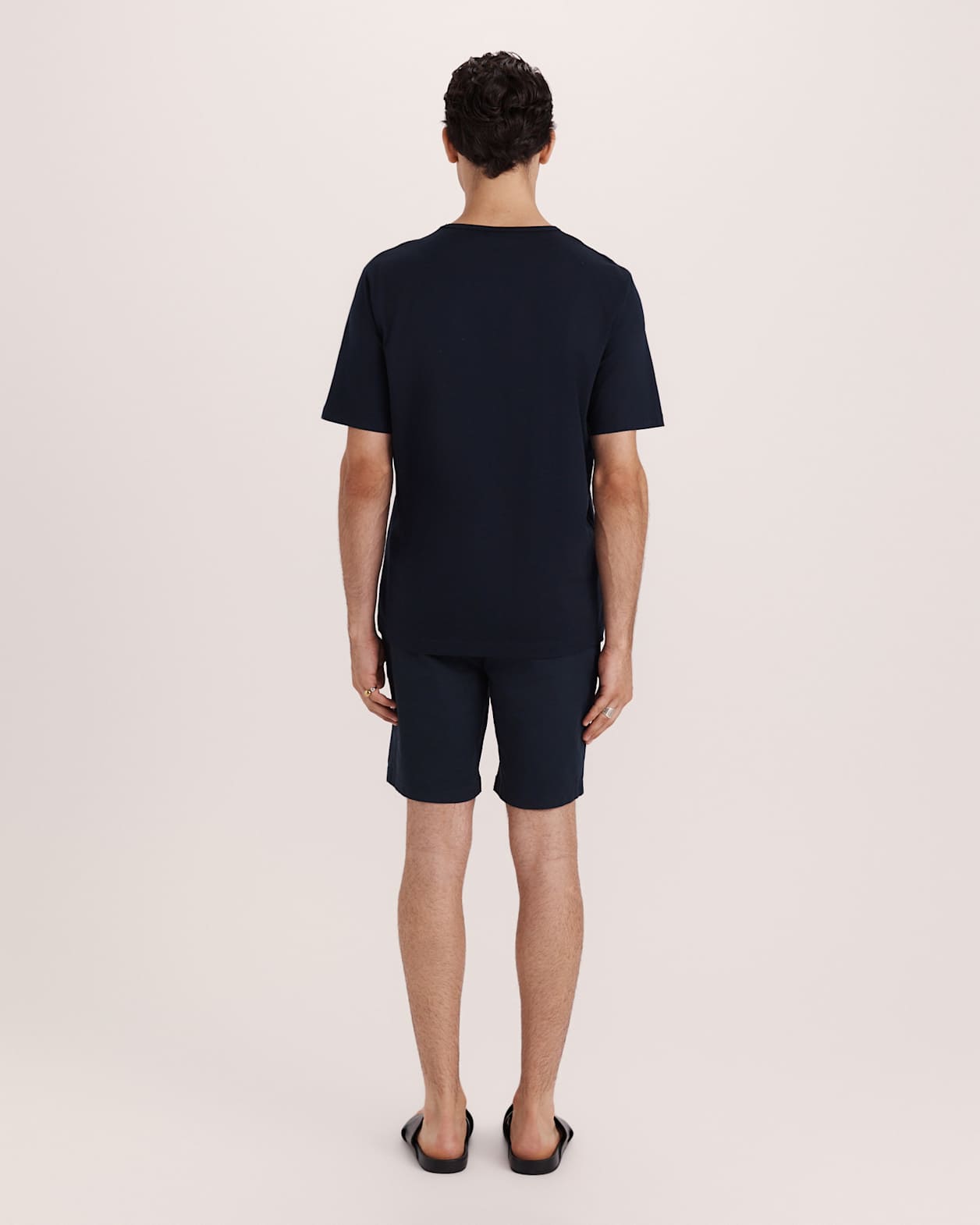 Emilio Mercerised Tee in NAVY
