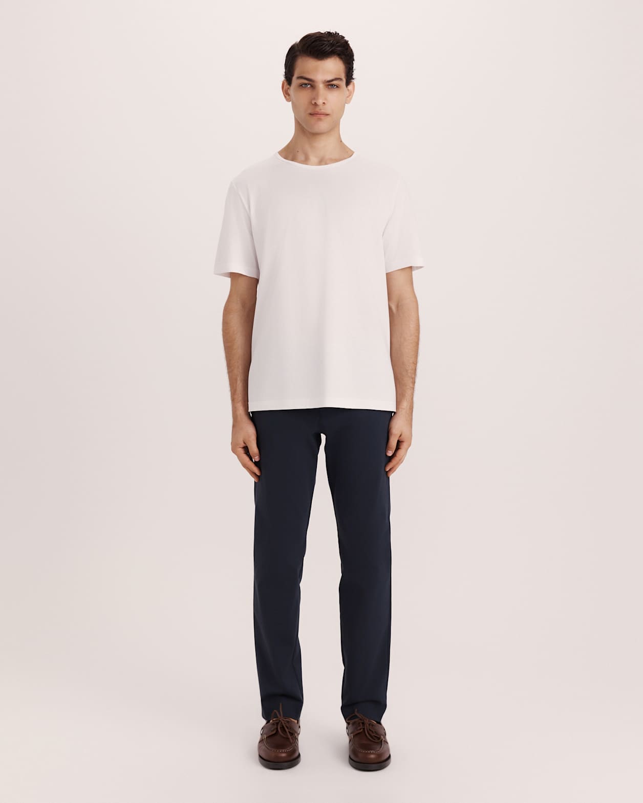 Emilio Mercerised Tee in WHITE