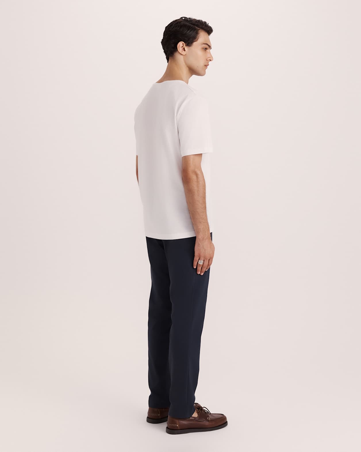 Emilio Mercerised Tee in WHITE