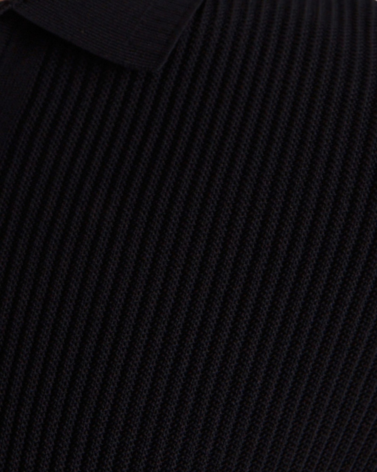 Zander Knit Polo in BLACK