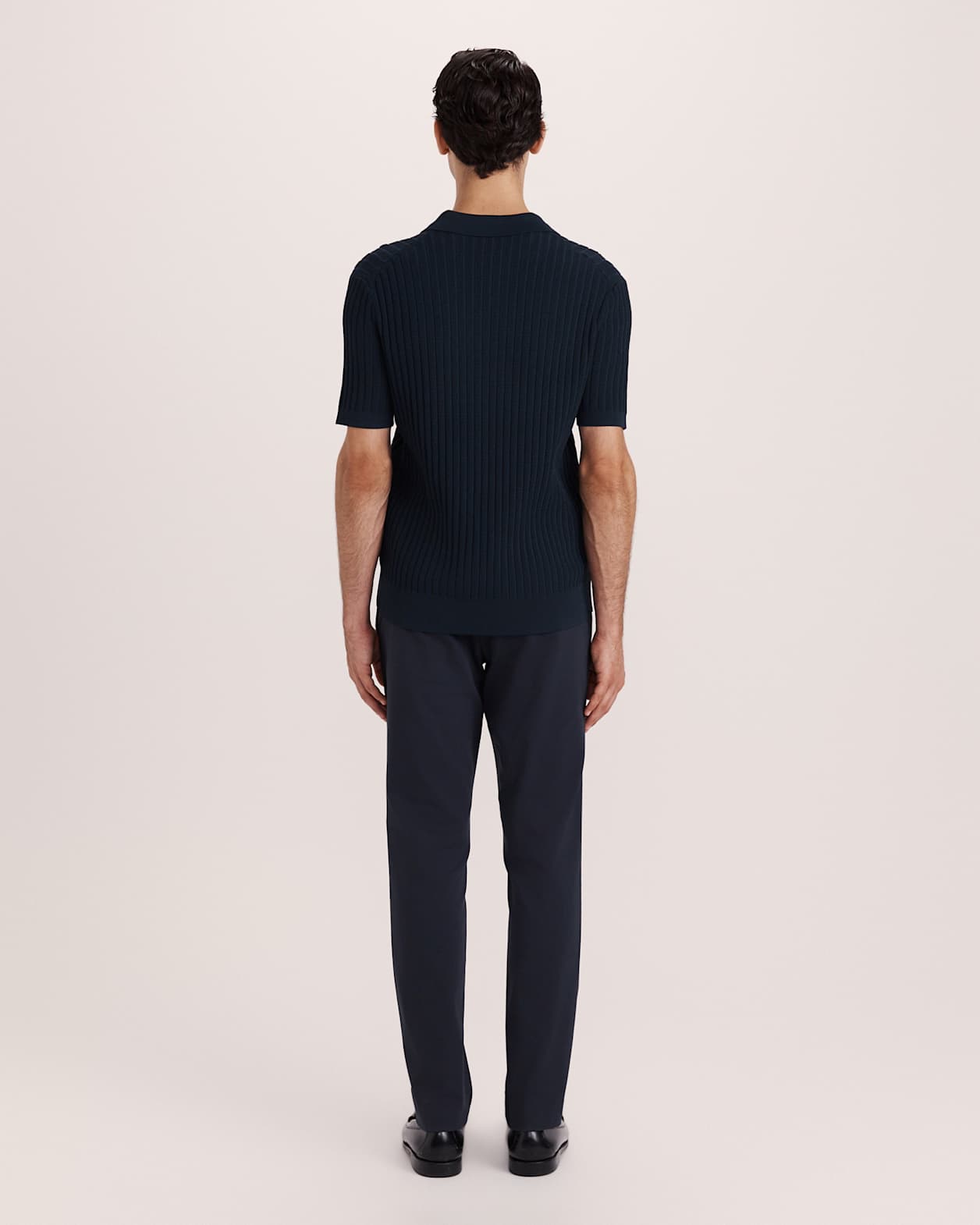 Theo Knit Polo in INK