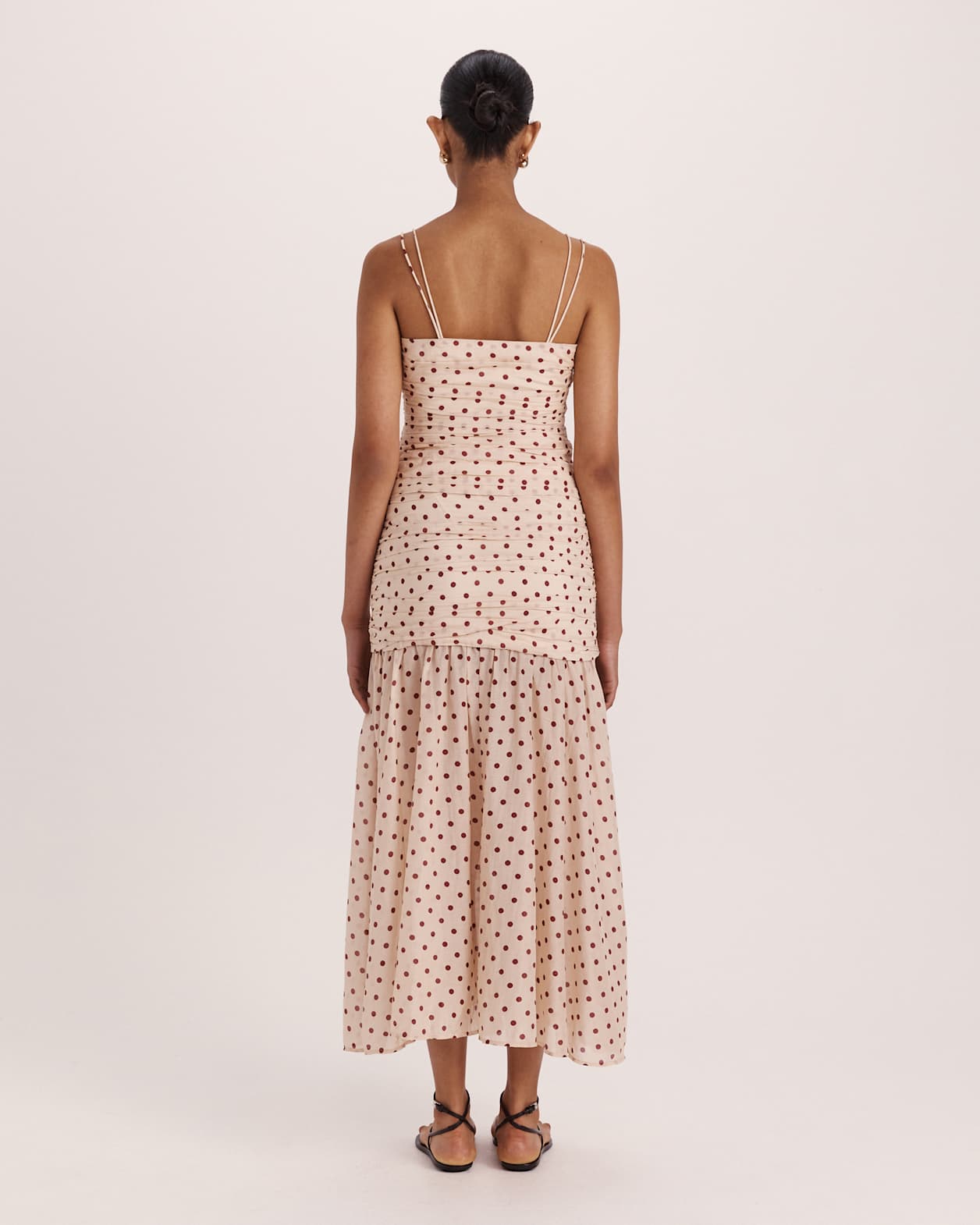 Tilda Silk Cotton Midi Skirt in MULTI