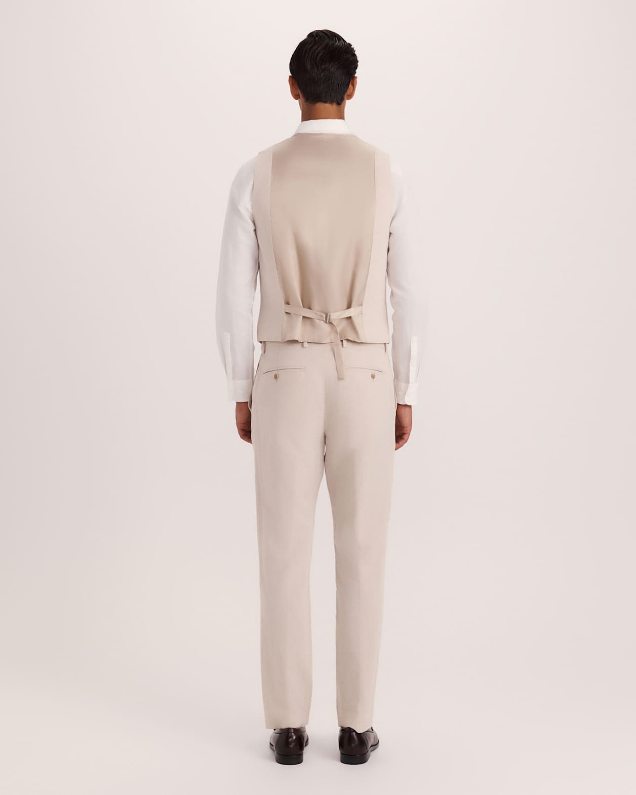 Elias Cotton Linen Waistcoat in OATMEAL