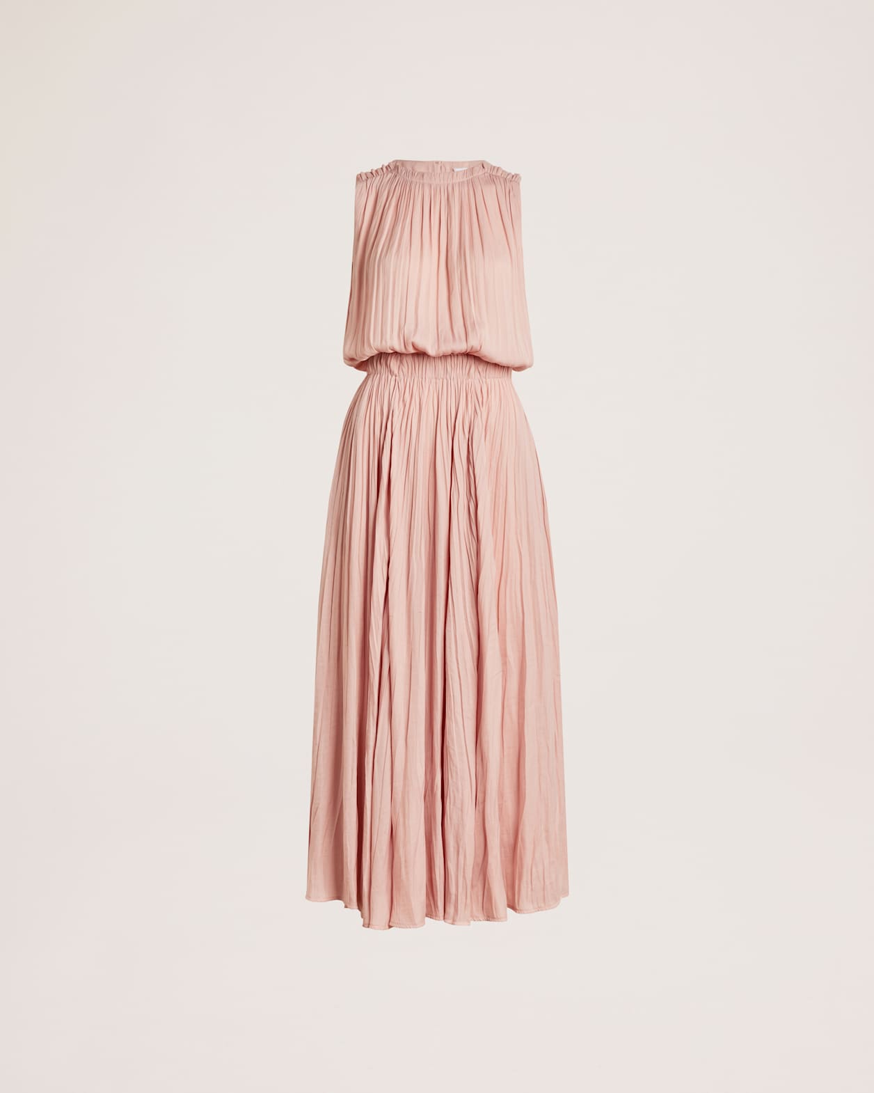 Lillian Pleated Midi Dress in ROSE