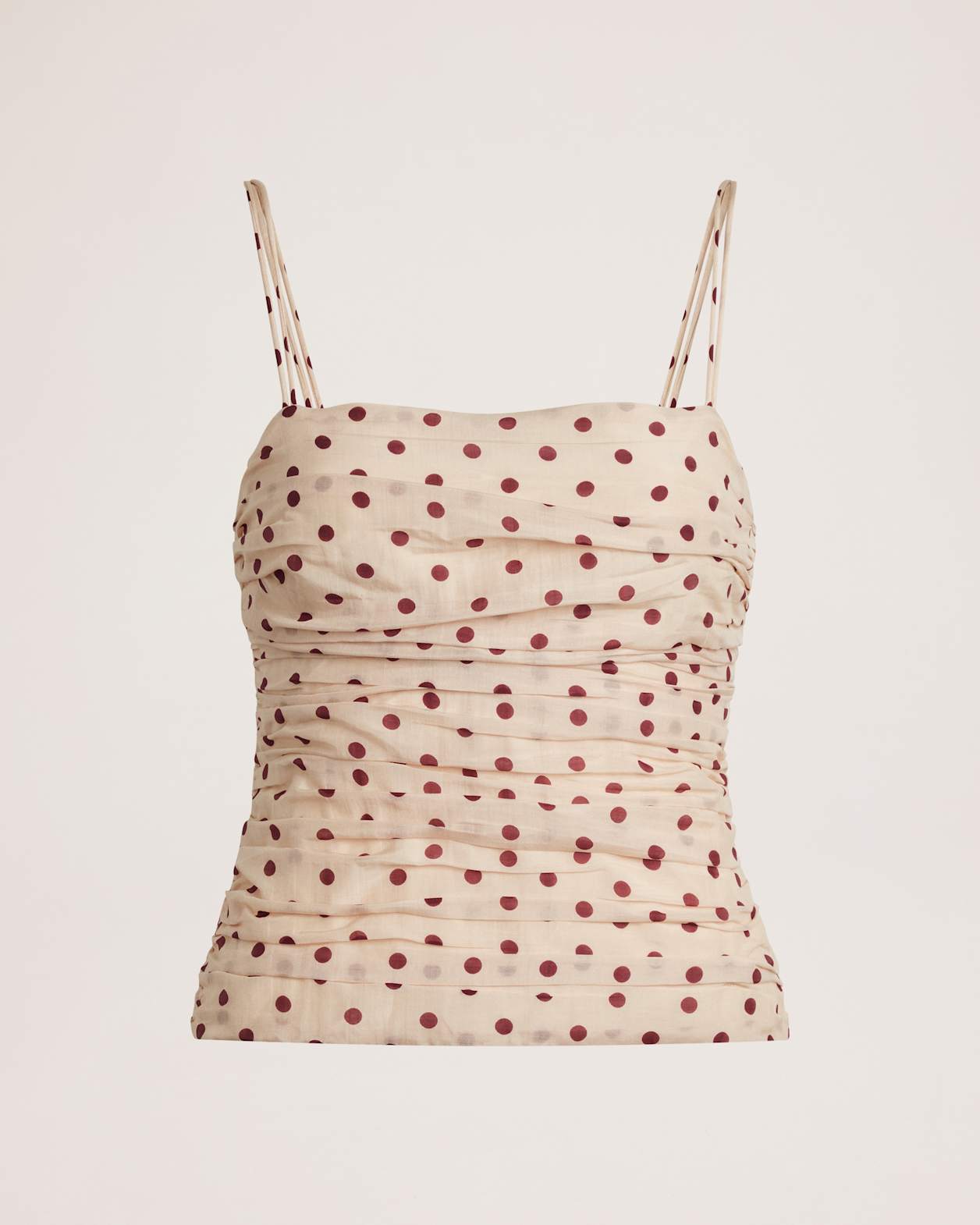 Tilda Silk Cotton Rouched Top in MULTI