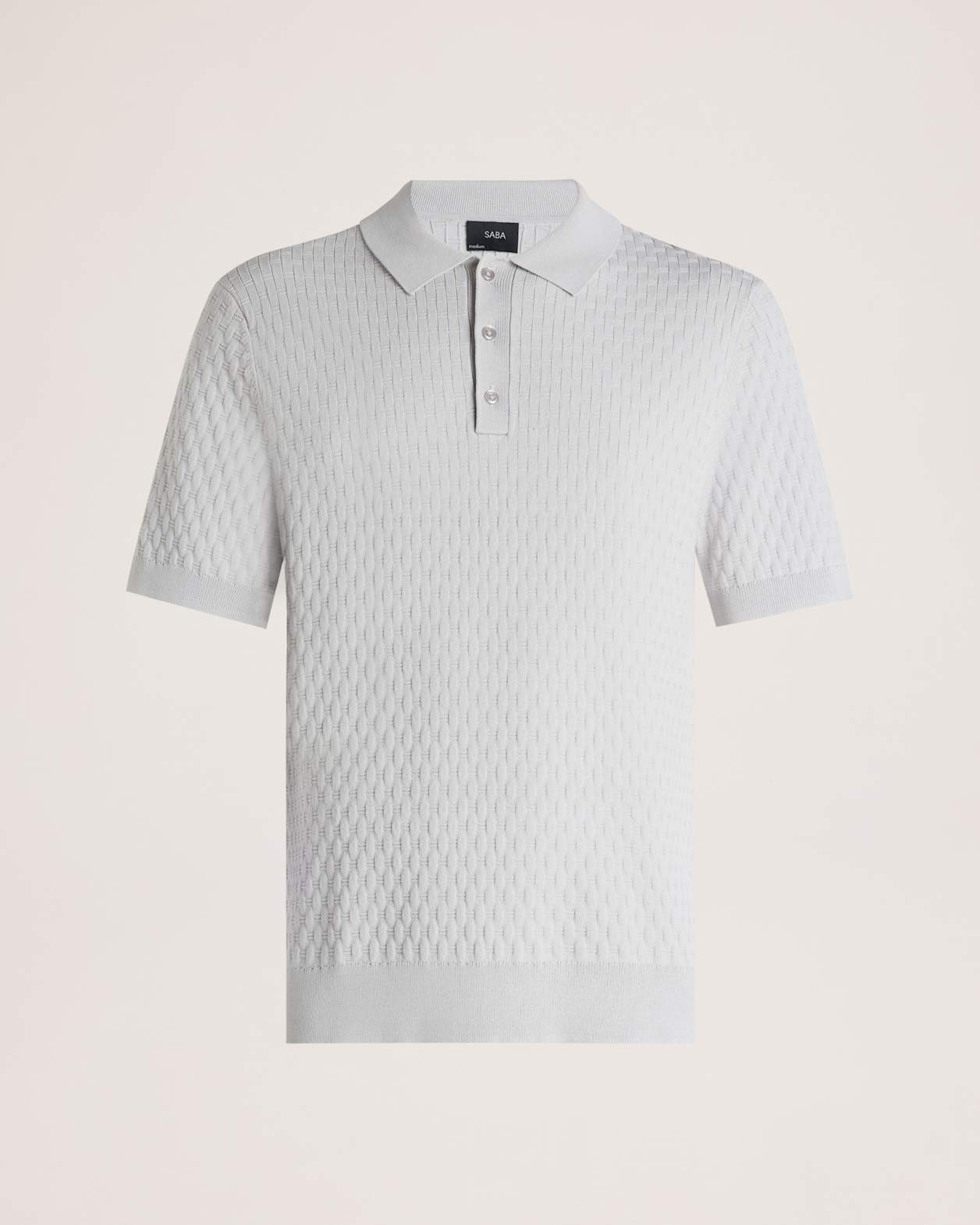 Dion Knit Polo in SILVER