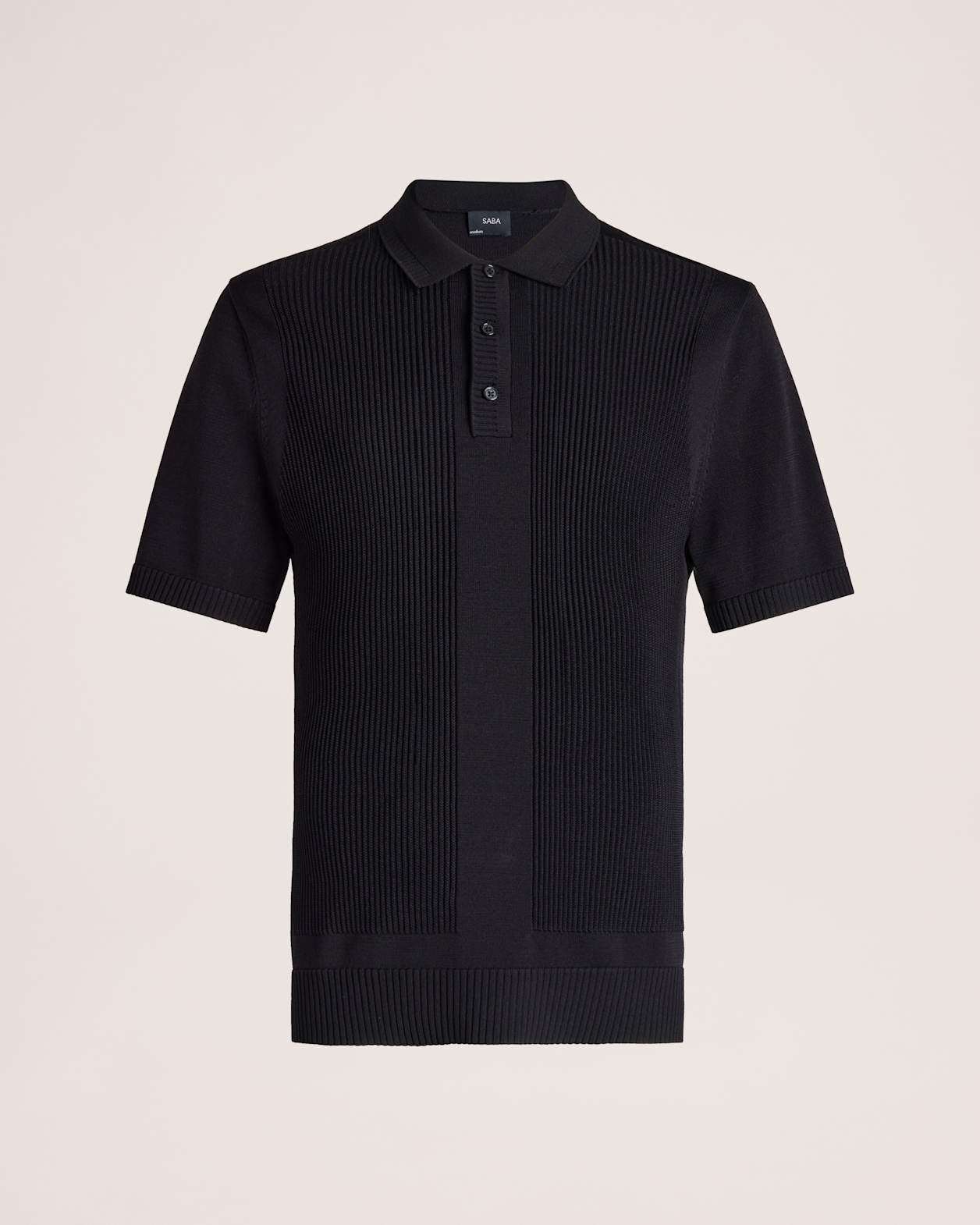 Zander Knit Polo in BLACK