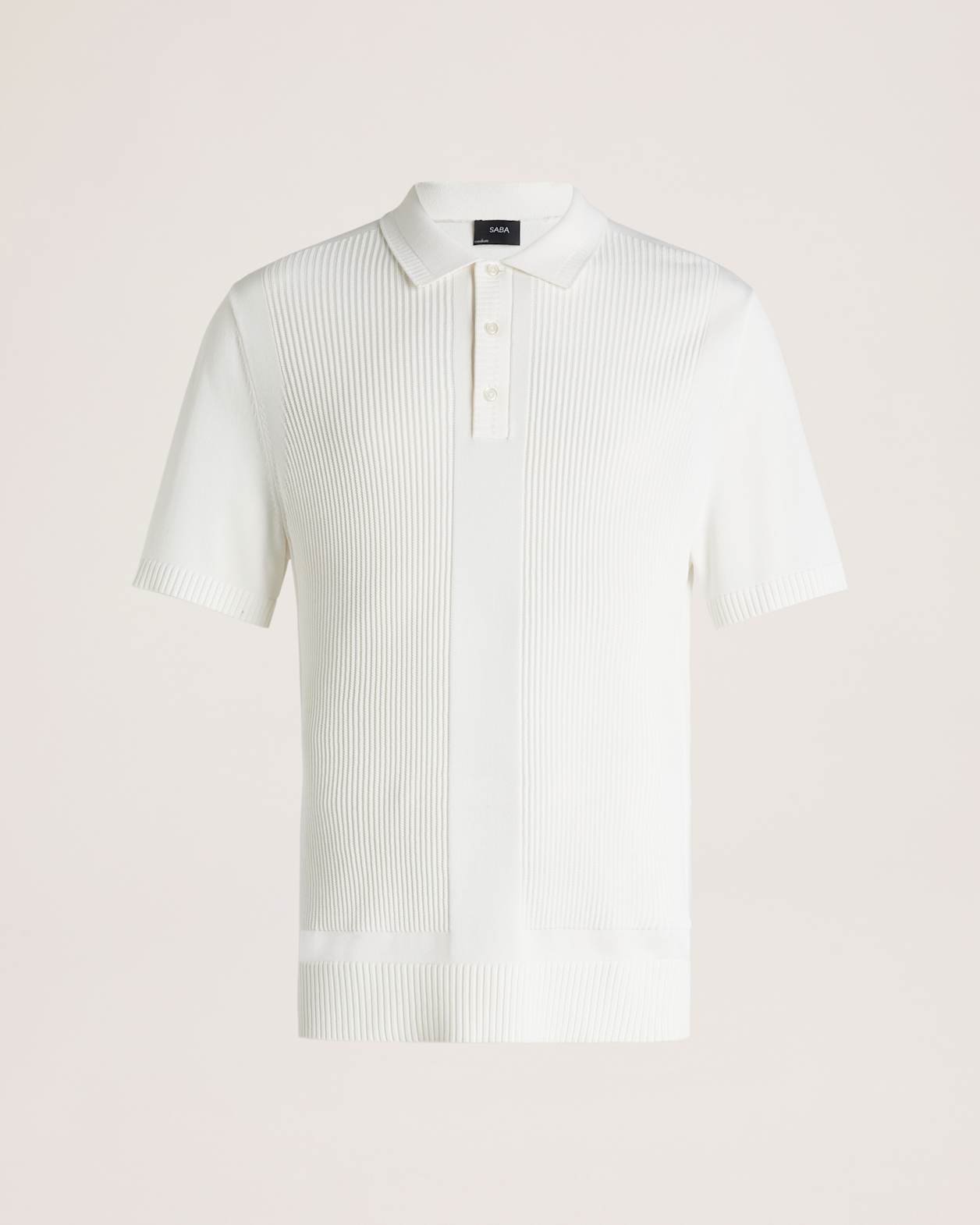 Zander Knit Polo in WHITE