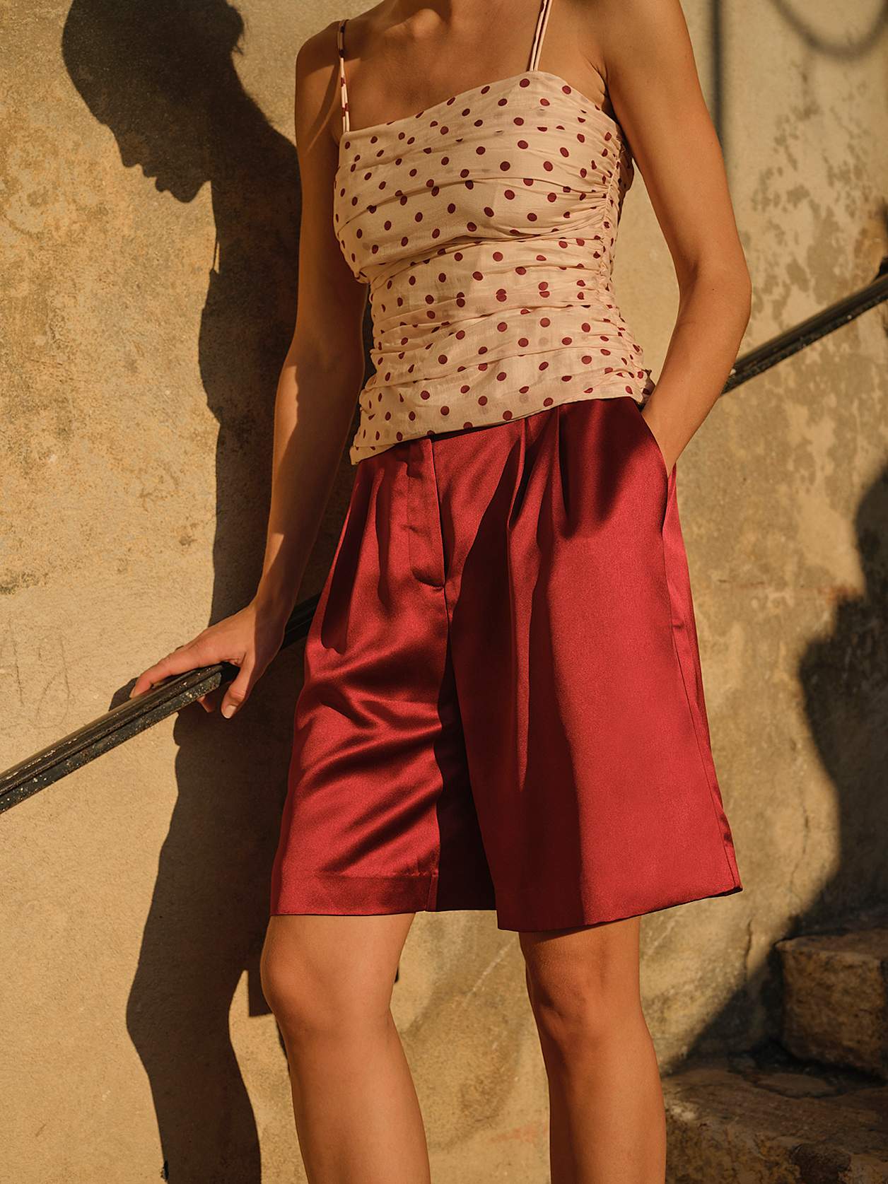 Sallee Satin Short in RASPBERRY