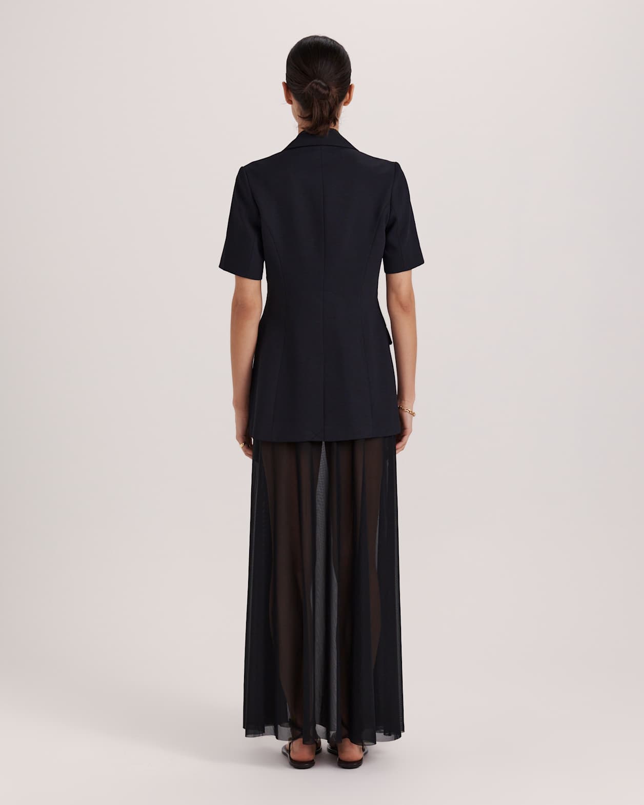 Dharma Short Sleeve Blazer in BLACK