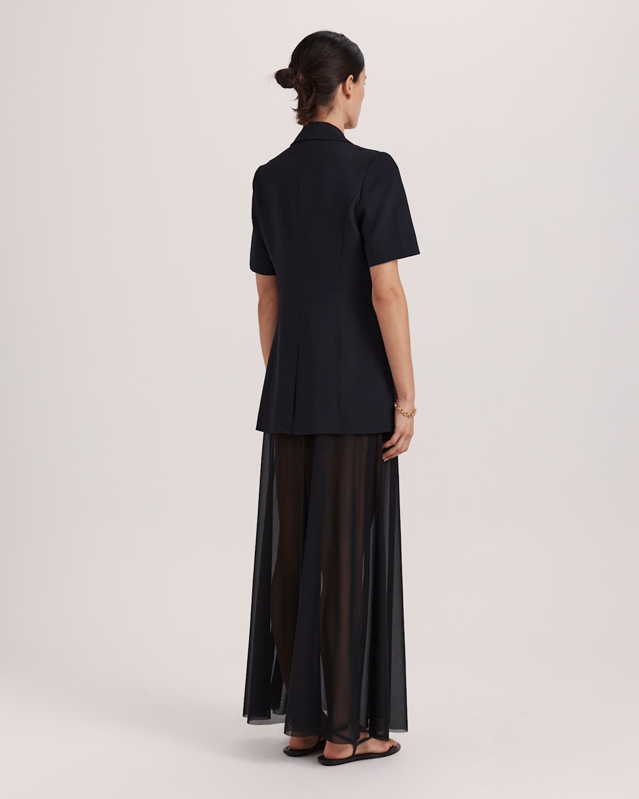 Dharma Short Sleeve Blazer in BLACK