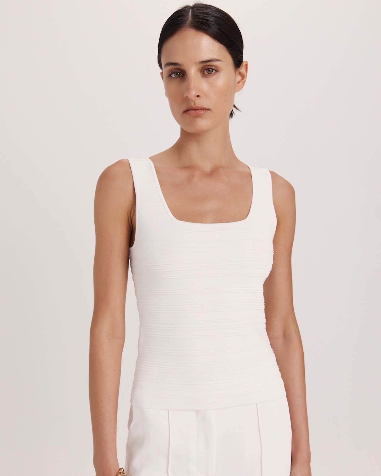 Vicky Milano Knit Tank in IVORY