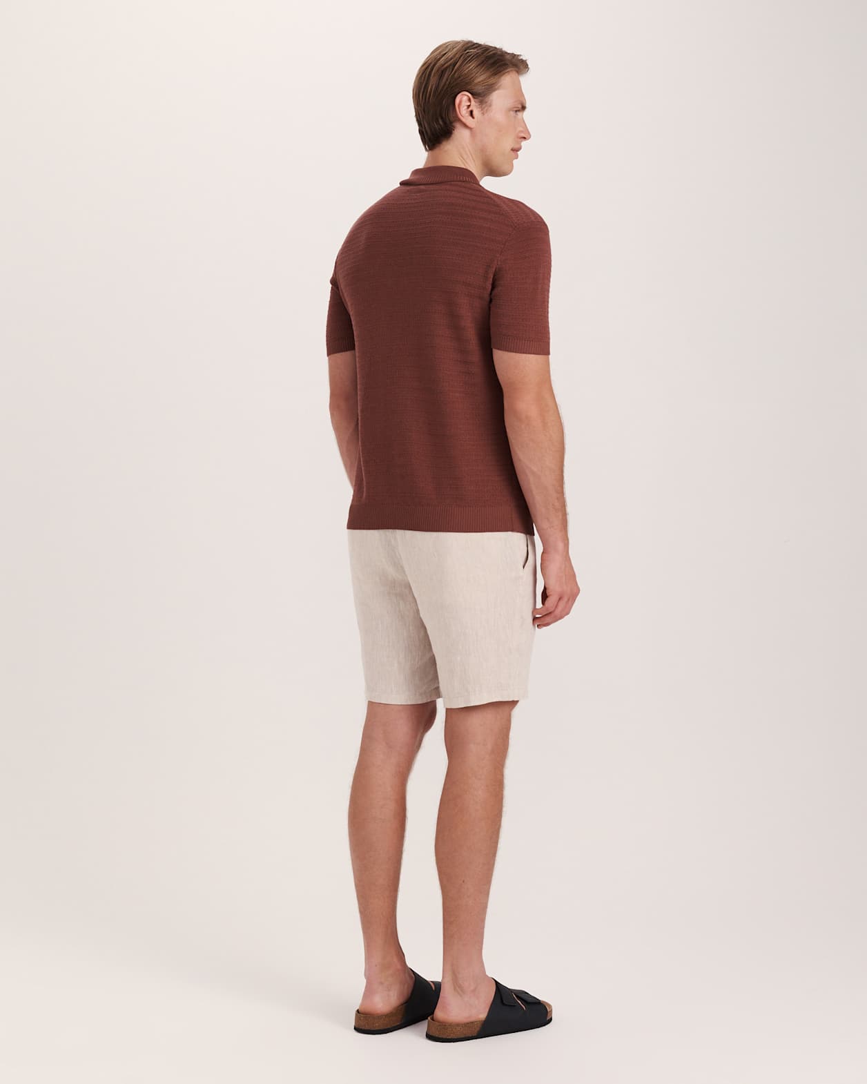 Aether Knit Polo in TRUFFLE
