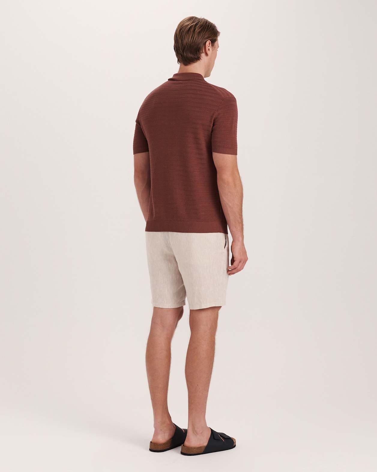 Aether Knit Polo in TRUFFLE