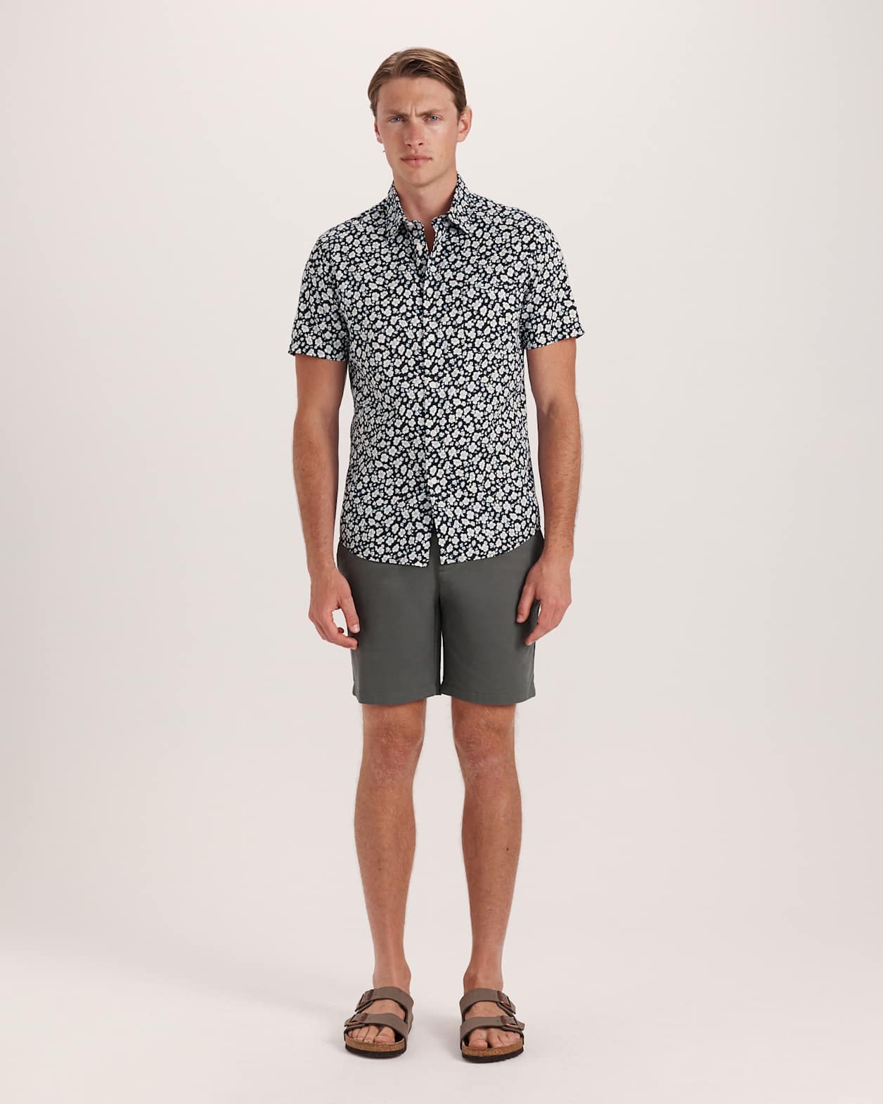 Zeus Short Sleeve Print Shirt in BLACK MULTI