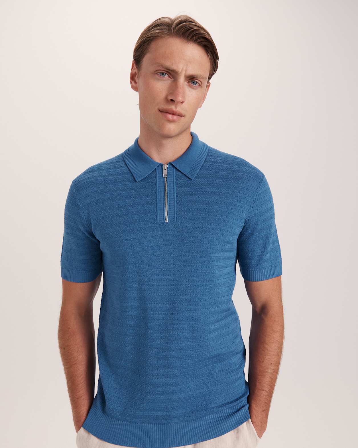 Aether Knit Polo in ROYAL BLUE