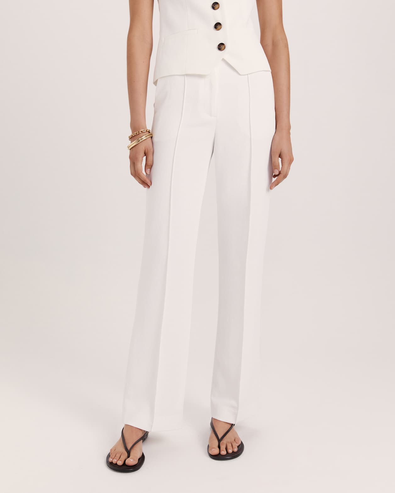 Dharma Wide Leg Pant in ALABASTER