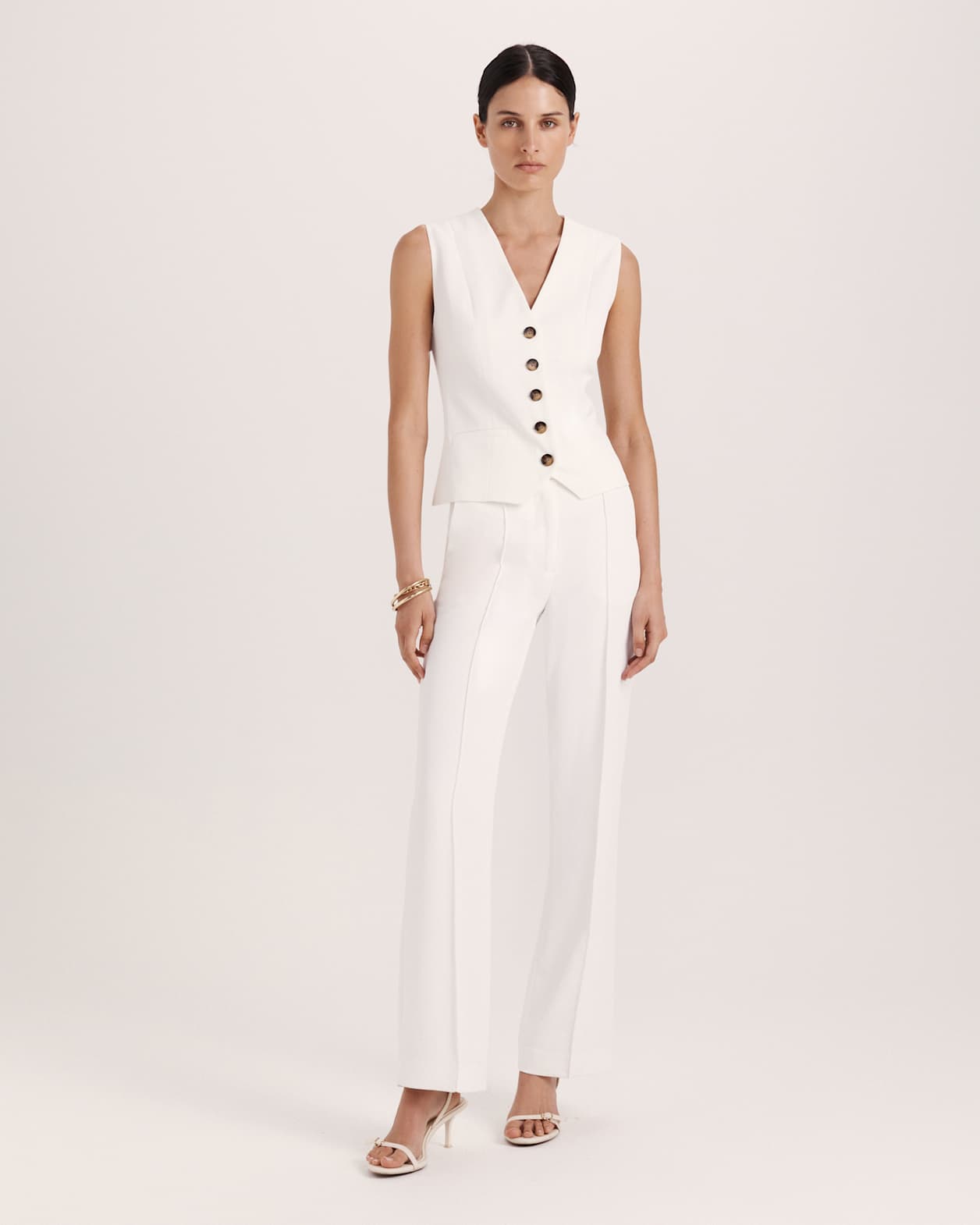 Dharma Wide Leg Pant in ALABASTER