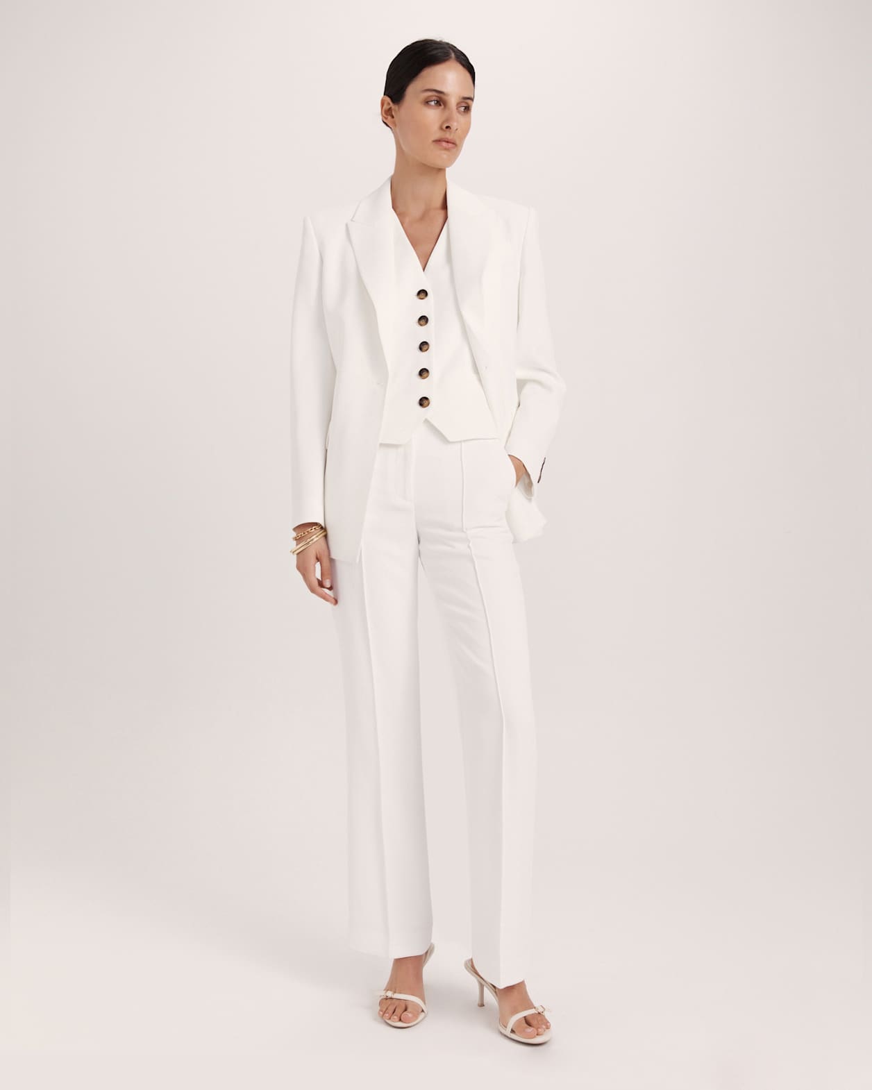 Dharma Wide Leg Pant in ALABASTER