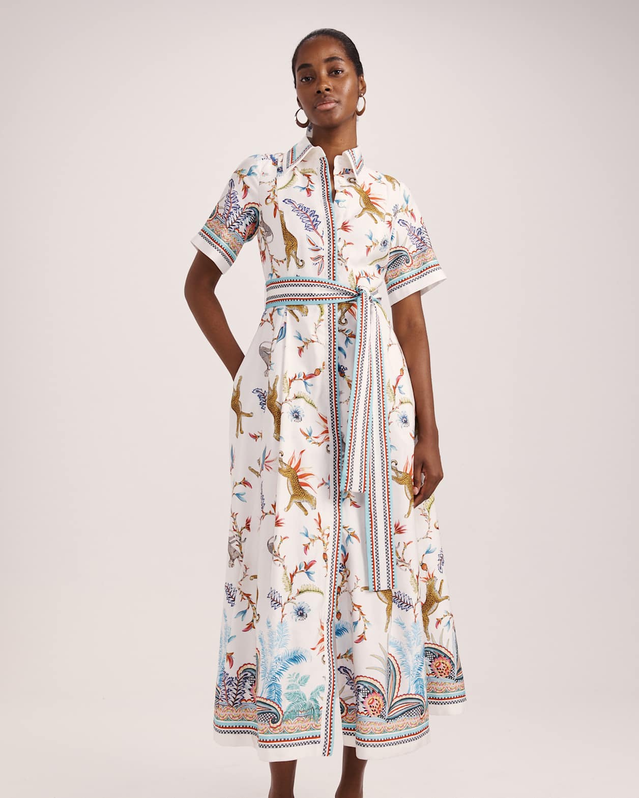 Riviera Midi Dress in MULTI