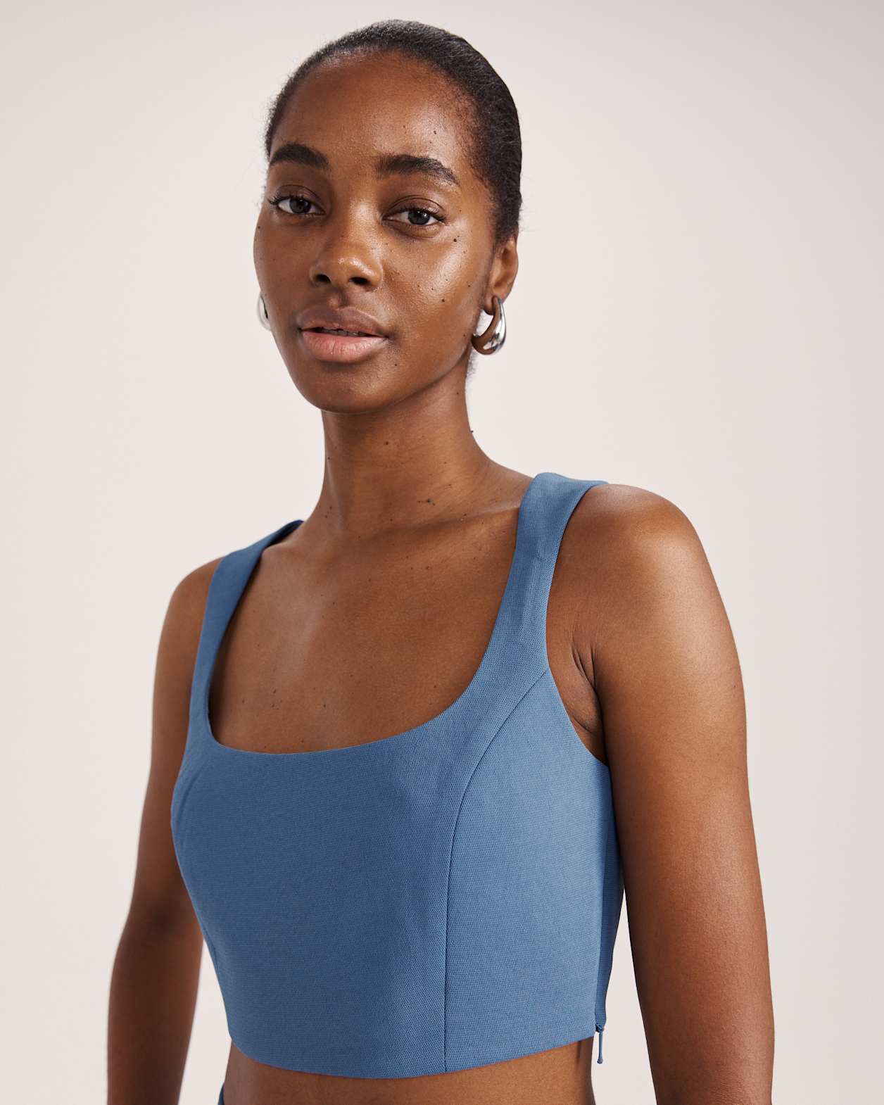 Dharma Cropped Bodice in BLUE STEEL