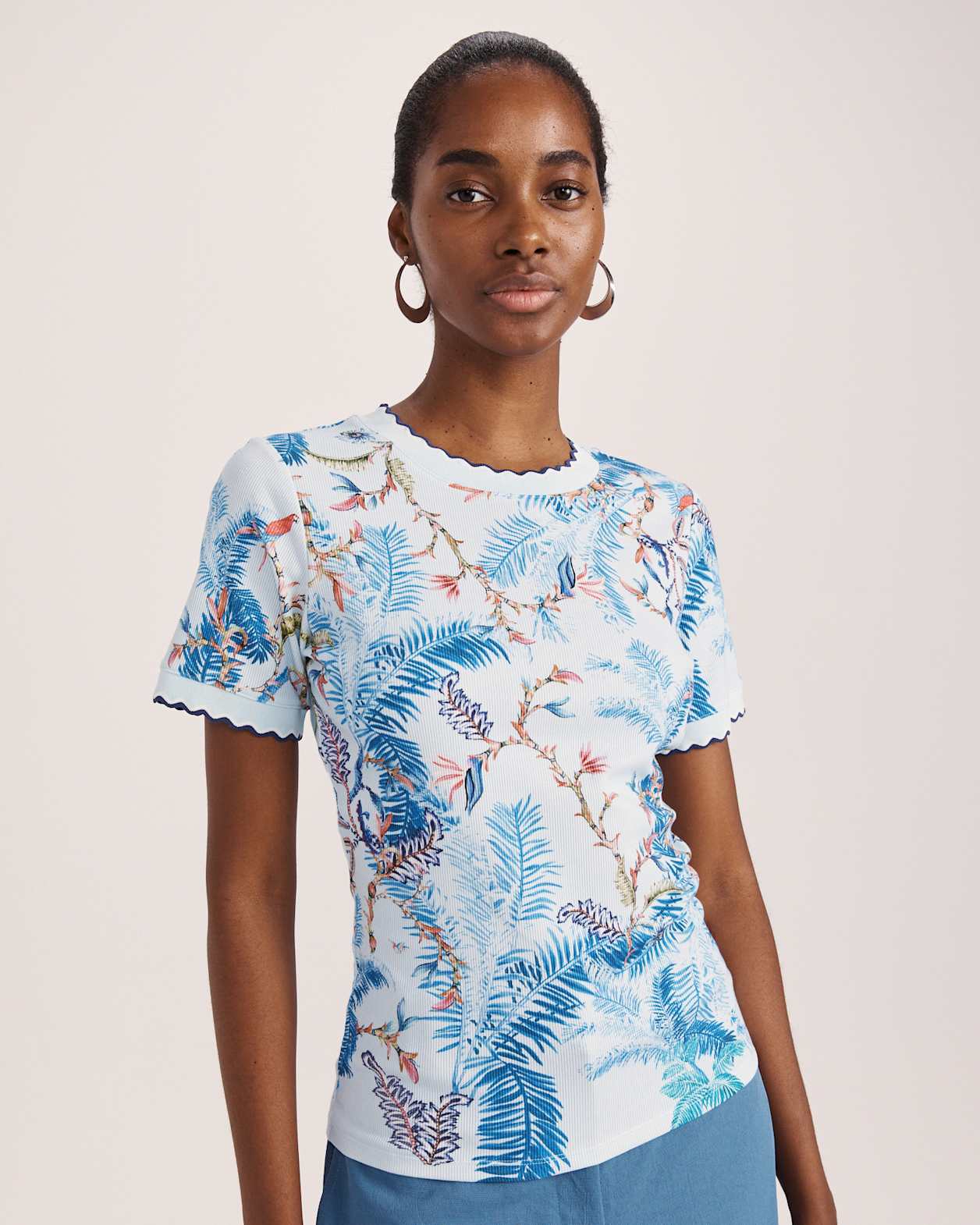 Riviera Rib Tee in MULTI