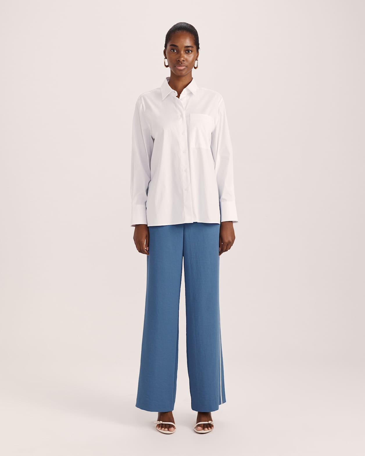 Piper Cotton Shirt in WHITE